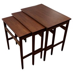 Used Hans Wegner Nesting Side Table Tables Teak Danish Mid-Century Modern