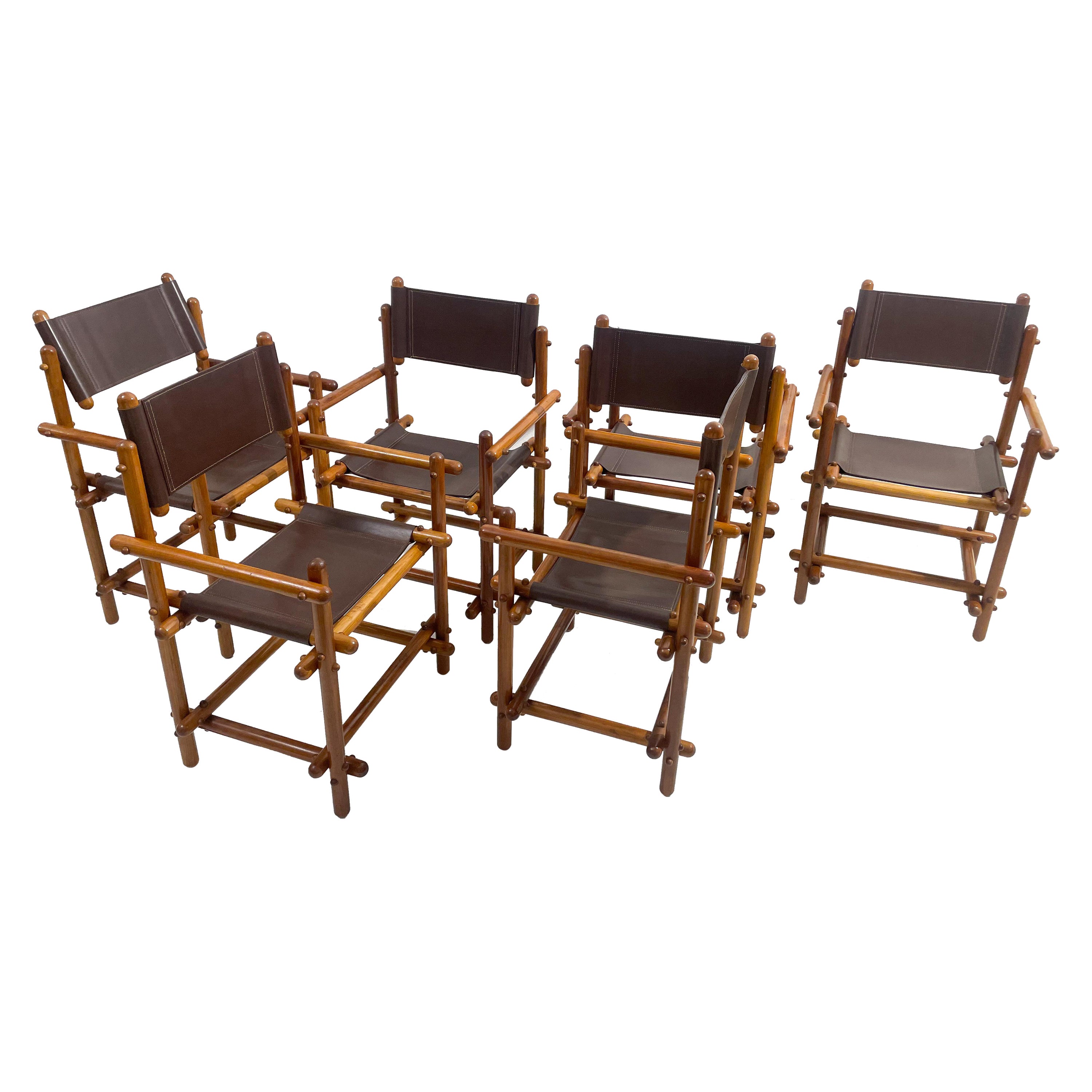 MidCentury Modern Burl Wood and Brass Empire Chair For Sale at 1stDibs