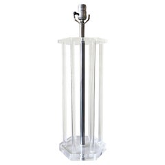 Postmodern Lucite Bars Table Lamp