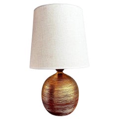 Table Lamp in Ceramic with Golden Glaze by Bitossi for Bergboms