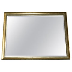 Nice Wall Mirror with Pine Giltwood Frame and Bevelled Edge Glass Plate