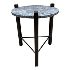 1970er Beistelltisch Blue Stone Bronze Stil von Cedric Hartman