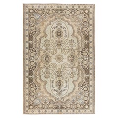 6.5x9.8 Ft Mid Century Anatolian Wool Area Rug, Hand Knots Rugs Sun Faded Carpet (tapis noué à la main et décoloré au soleil)