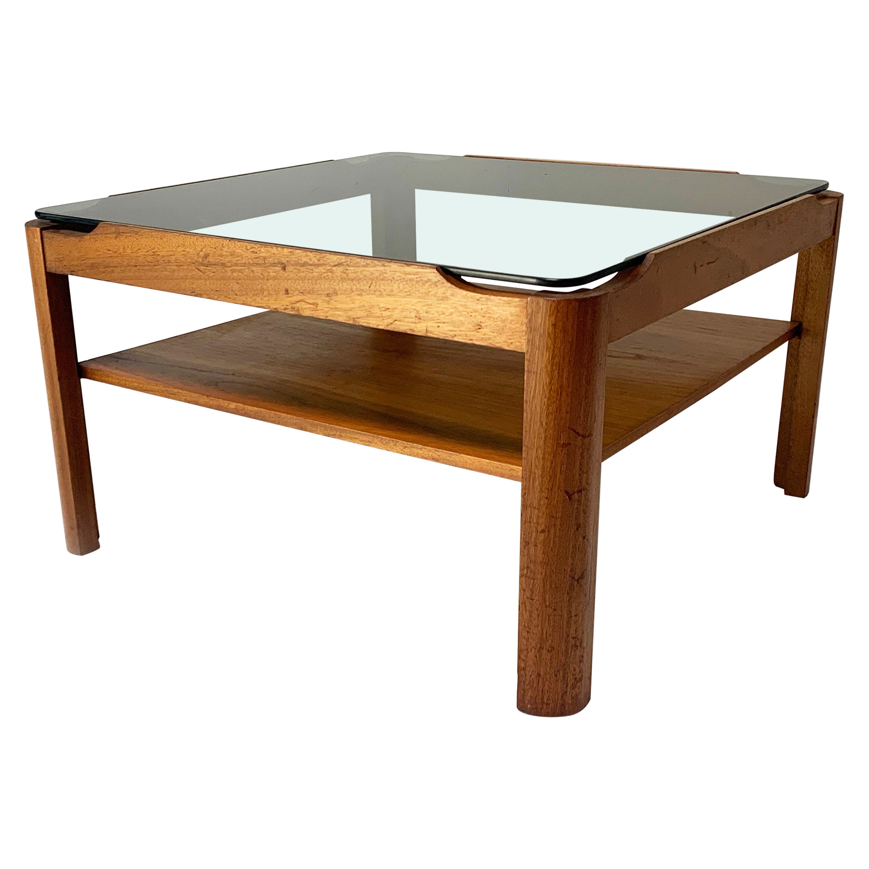 1960’s, Mid-Century English Solid Teak Coffee Table by Myer For Sale