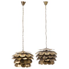 Vintage Artichoke Brass Pendant Light by Holm Sørensen & Pedersen