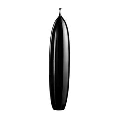Vase en céramique "OPHELIA" émaillé noir par Gabriella B., fabriqué en Italie