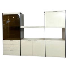 Gallotti & Radice, Smoked Glass and Lacquered Wood Cabinet from 70s