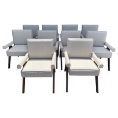 Set of 10 Armchairs After Pierre Jeanneret