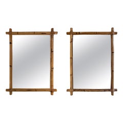 Pair of Bamboo Mirrors