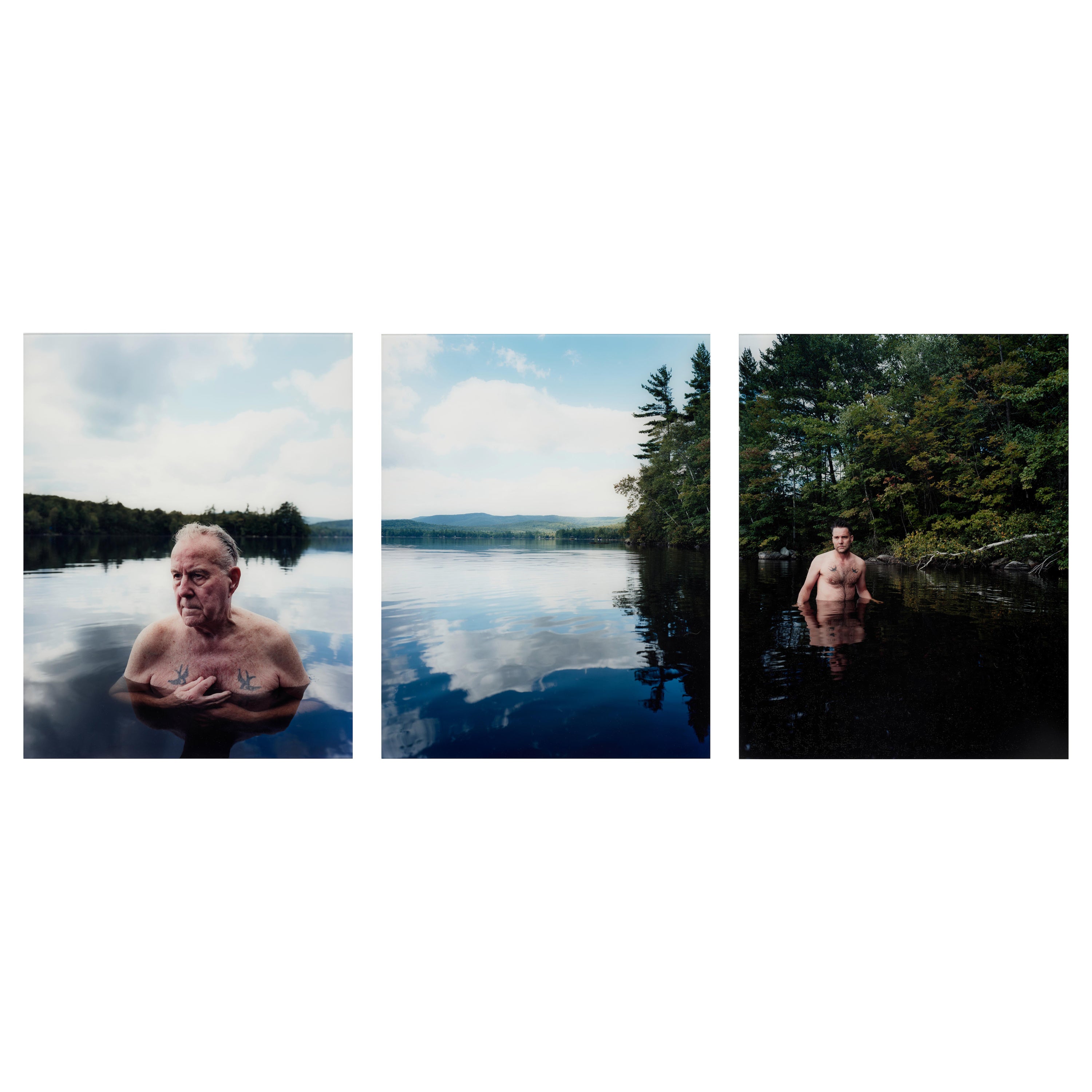 Triptych Photographs Rock Bottom by David Hilliard