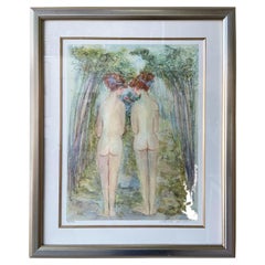 Two Nude Women Signed Print by Barbara Wood