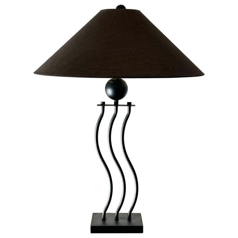 Memphis Style Postmodern Squiggle Table Lamp, 1990s at 1stDibs
