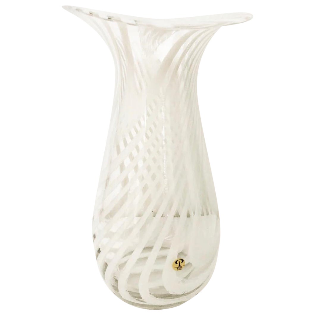Zebra Glass Vase by Peill & Putzler with Kenya 1970s Design, Art For Sale