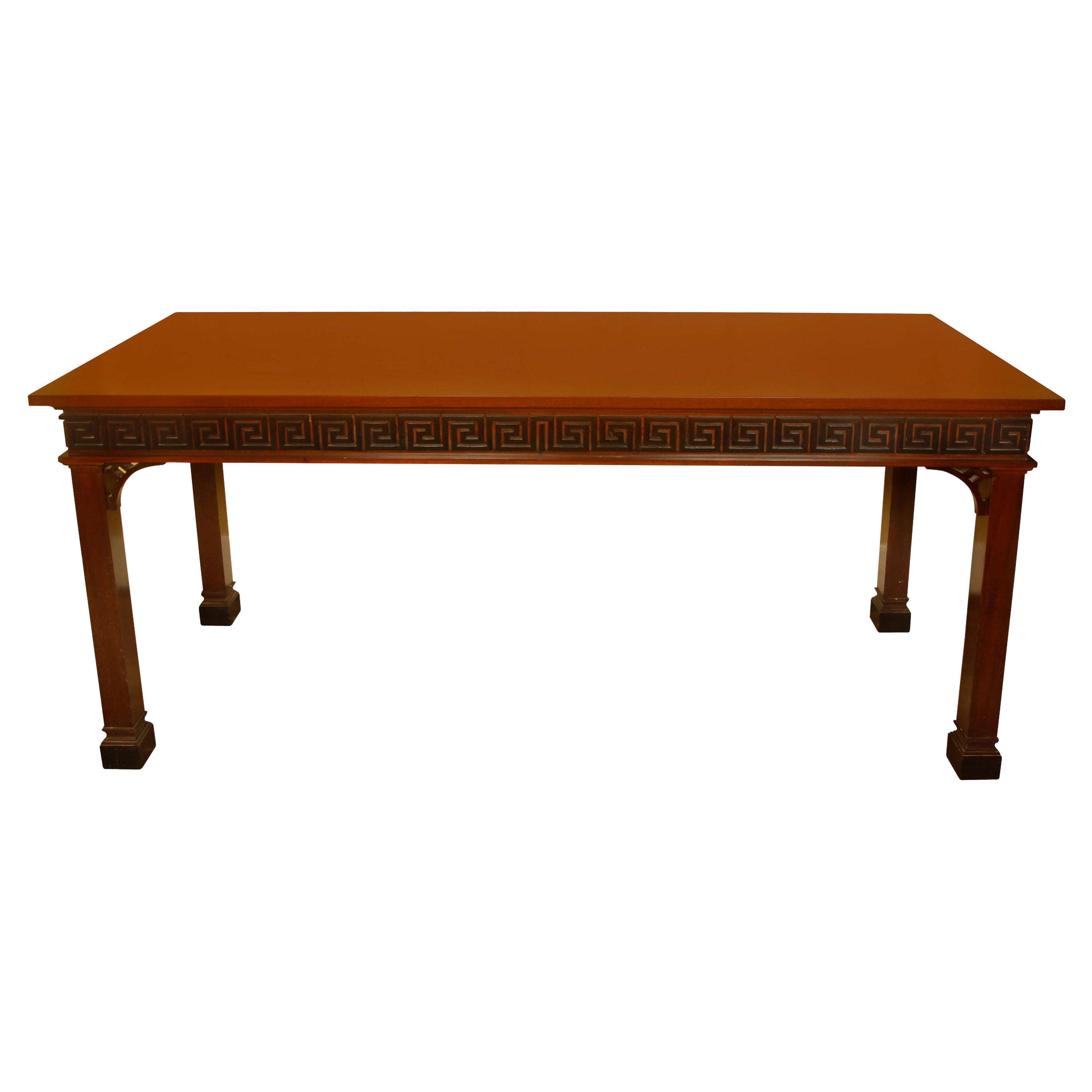 Chinese Chippendale English Mahogany Console For Sale
