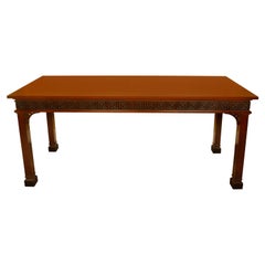 Chinese Chippendale English Mahogany Console