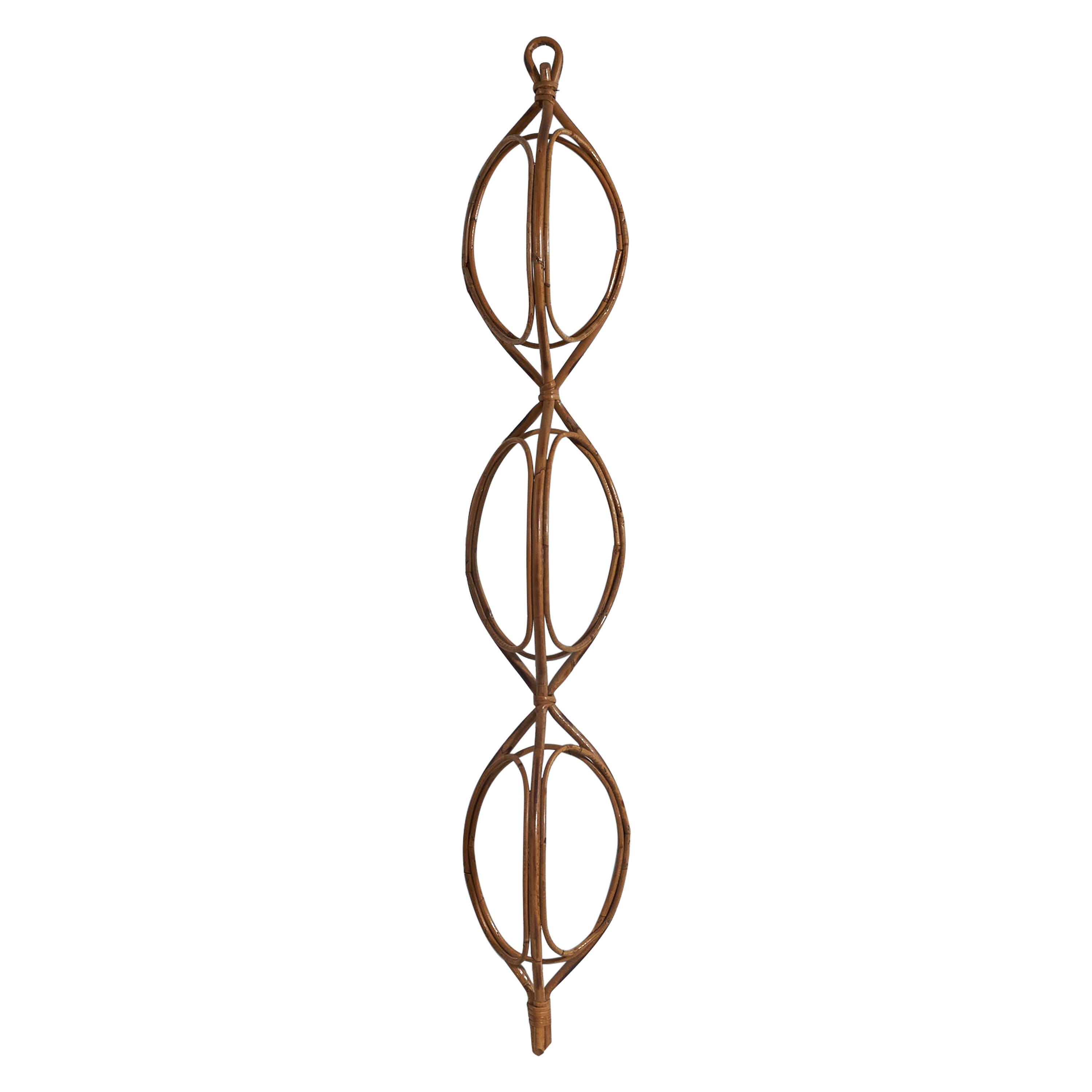 Franco Albini (Attribution), Coat Rack, Rattan, Bamboo, Italy, 1950s For Sale