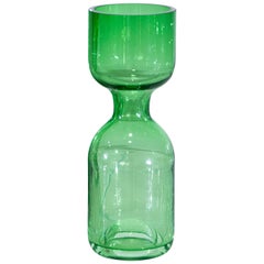 Gargalos, Green Blown Glass Vase by Jahara and Bagniewski for Vicara