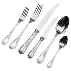 36-Piece Set of Silver Plated Flatware Made by Christofle Model Marly