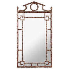Vintage Chinoiserie Faux Bamboo Mirror