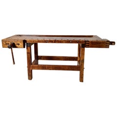 Early 20th Century Carpenters Work Bench