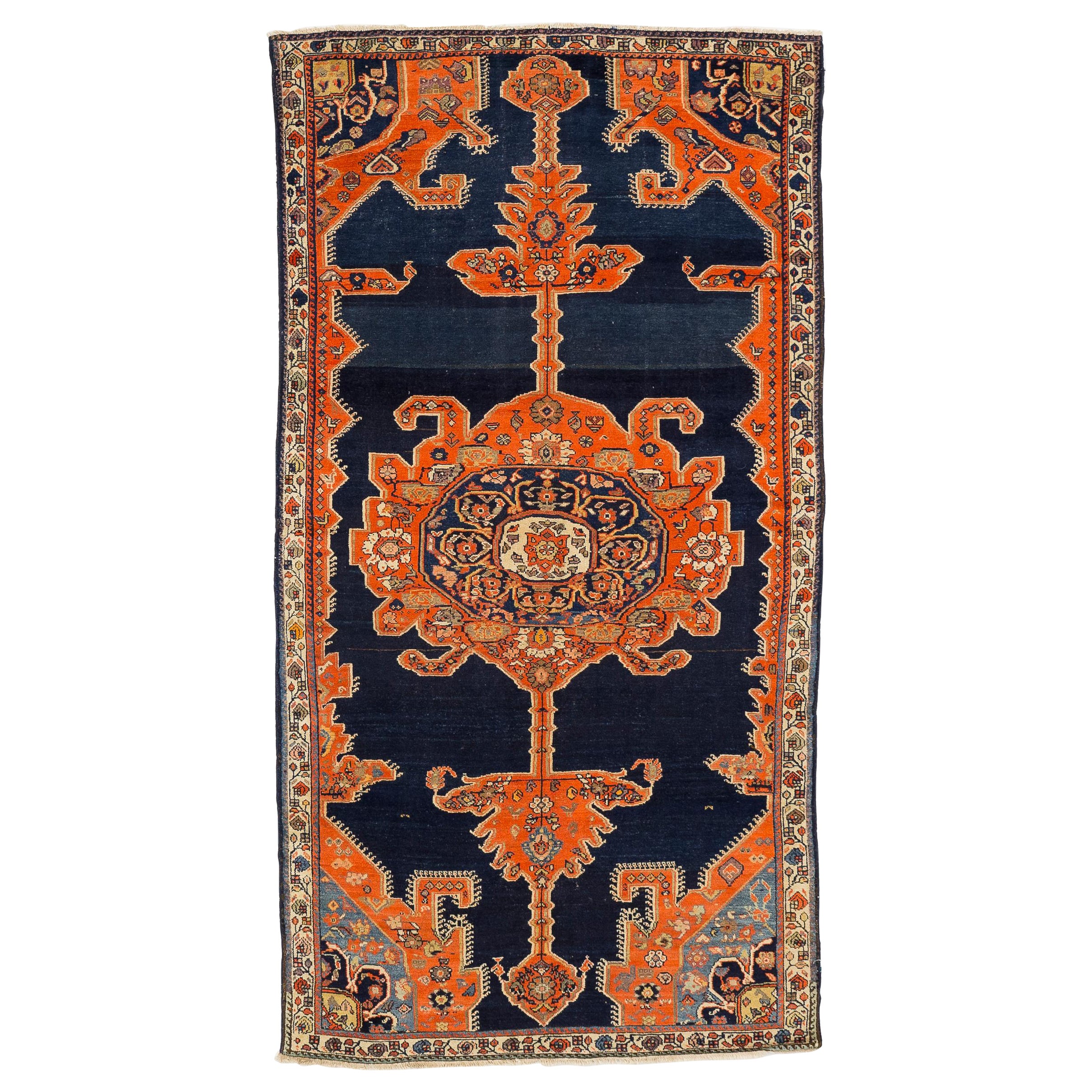 Mid-20th Century Hand-Woven Persian Rug Malayer Design For Sale