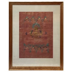 Gerahmtes, handbemaltes Thangka-Gemälde