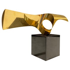 Abstract Modern Bronze Sculpture by Roy Gussow