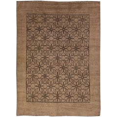 Moderner handgefertigter Wollteppich mit geometrischem Motiv im marokkanischen Stil von Apadana