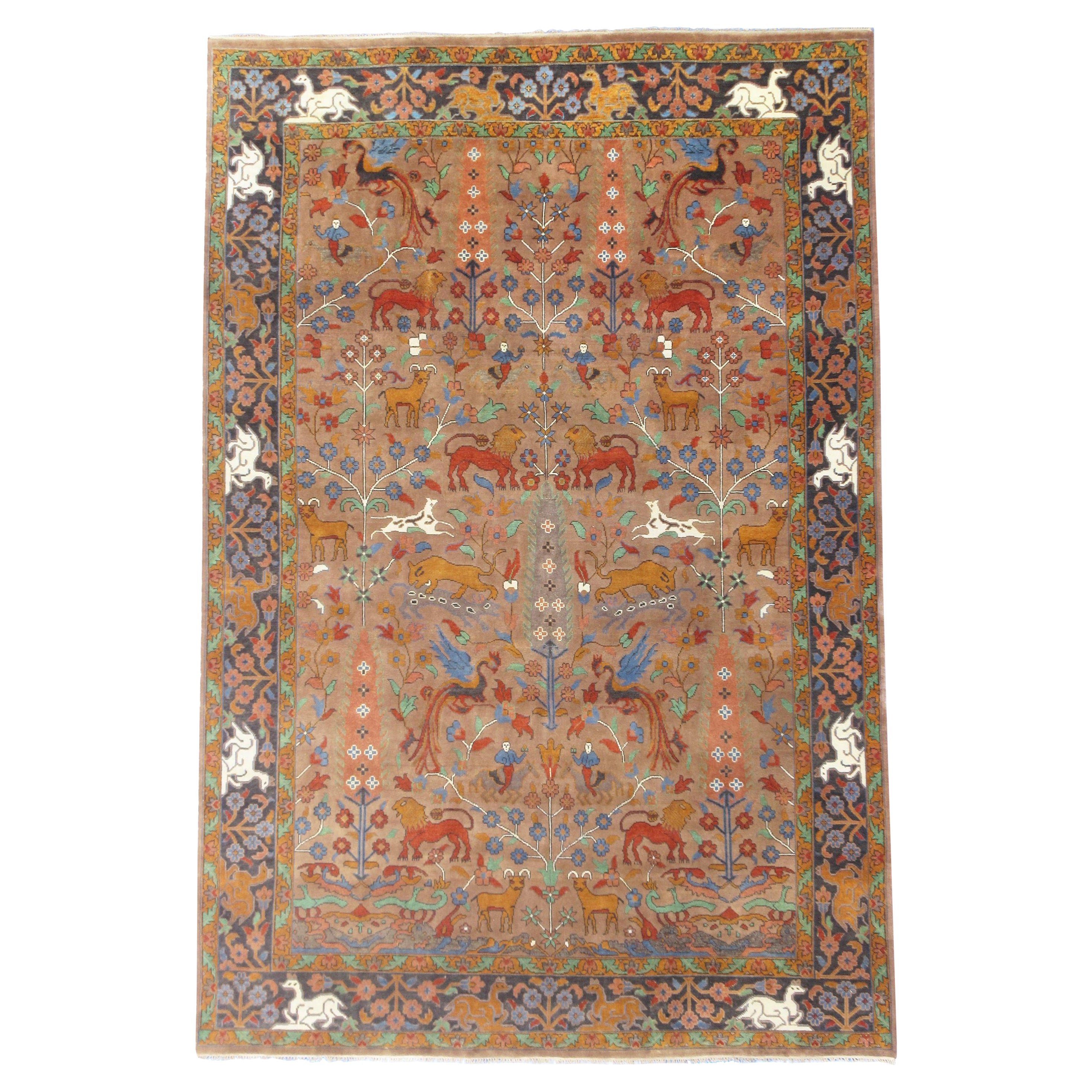 Birds & Lions Design Rug For Sale