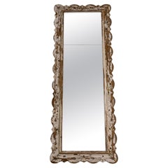 Turn of the Century French Tall Patinated Mirror