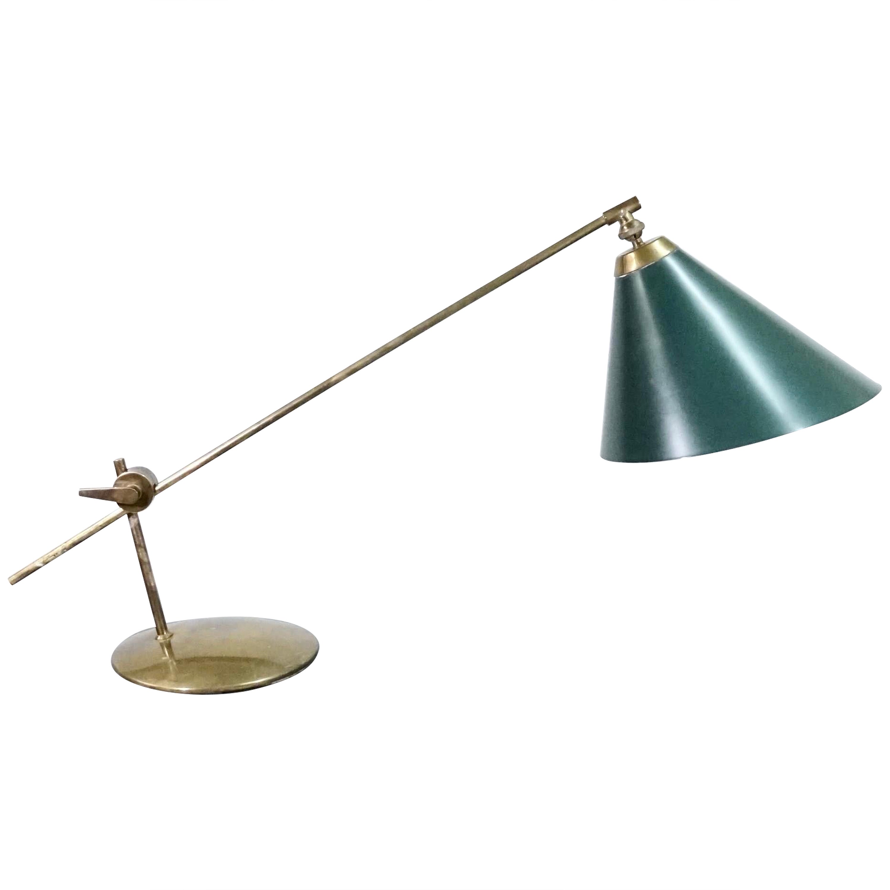 TH Valentiner Brass Water Pump Table Lamp
