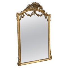 Magnificant Full Figure Gilt Mirror, Late 19th Century France