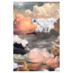 Moooi Small Walking on Clouds Dawn Portrait Teppich in Low Pile Polyamide von vorne