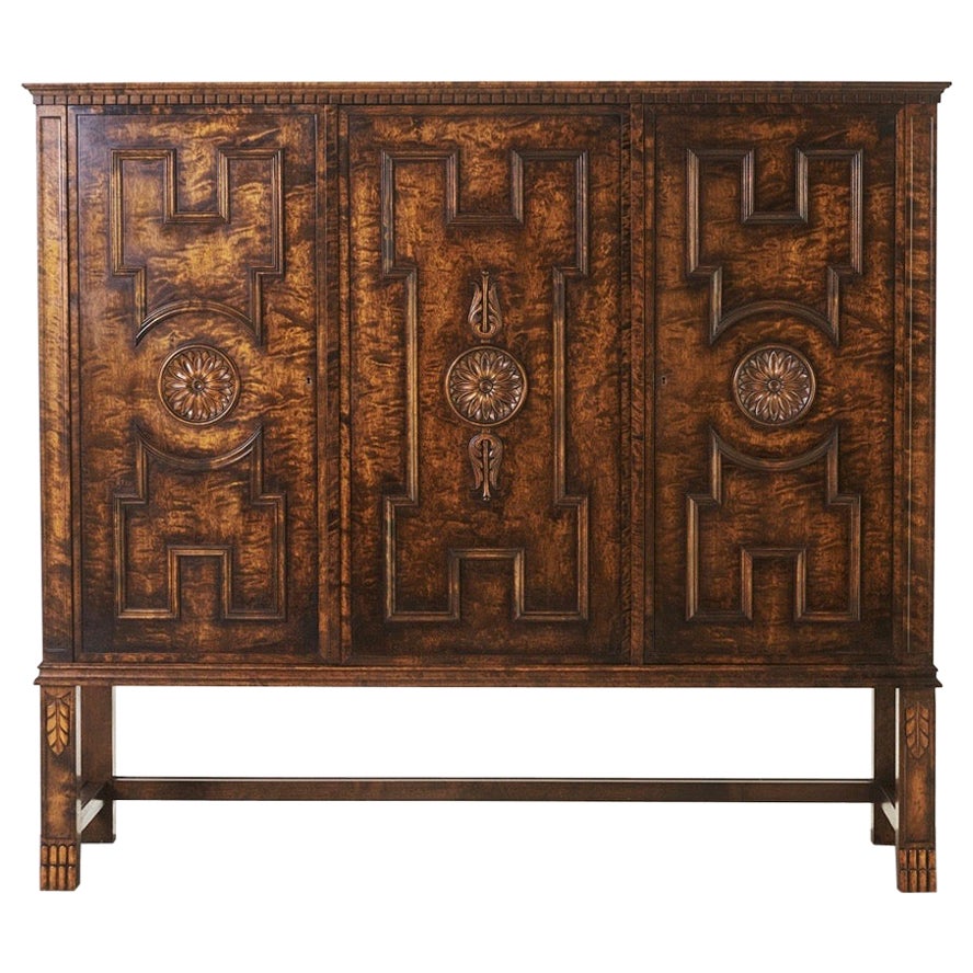 Axel Einar Hjorth Swedish Grace "Roma" Cabinet in Birch, 1920's For Sale