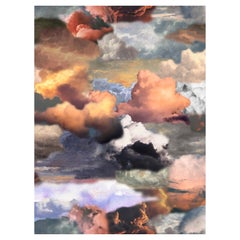 Tapis Moooi Small Walking on Clouds Dawn Landscape en polyamide à poils bas à l'avant