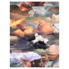Tapis Moooi Small Walking on Clouds Dawn Landscape en polyamide à poils bas à l'avant