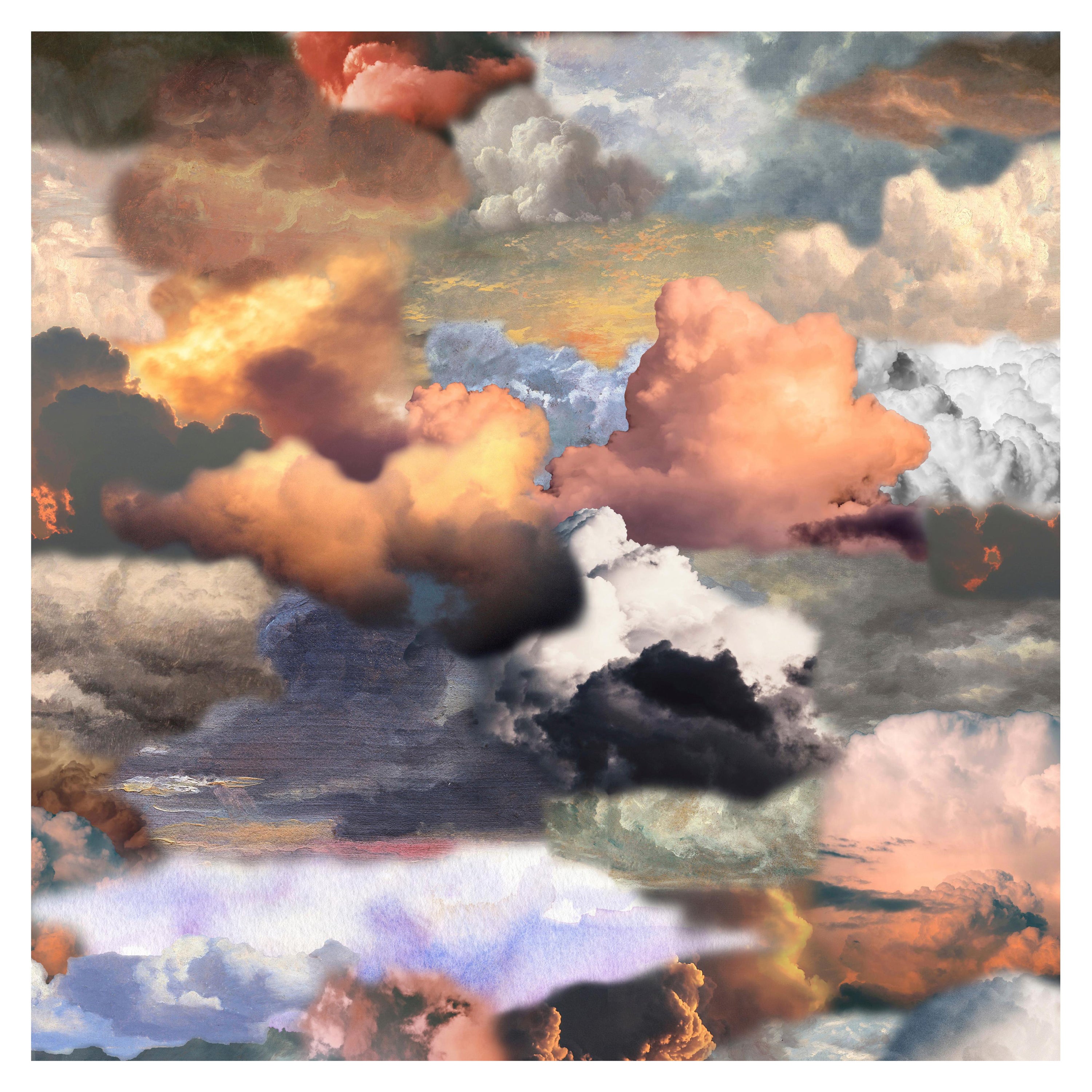 Tappeto Moooi grande Walking on Clouds Dawn Square in morbido filato di poliammide da Front