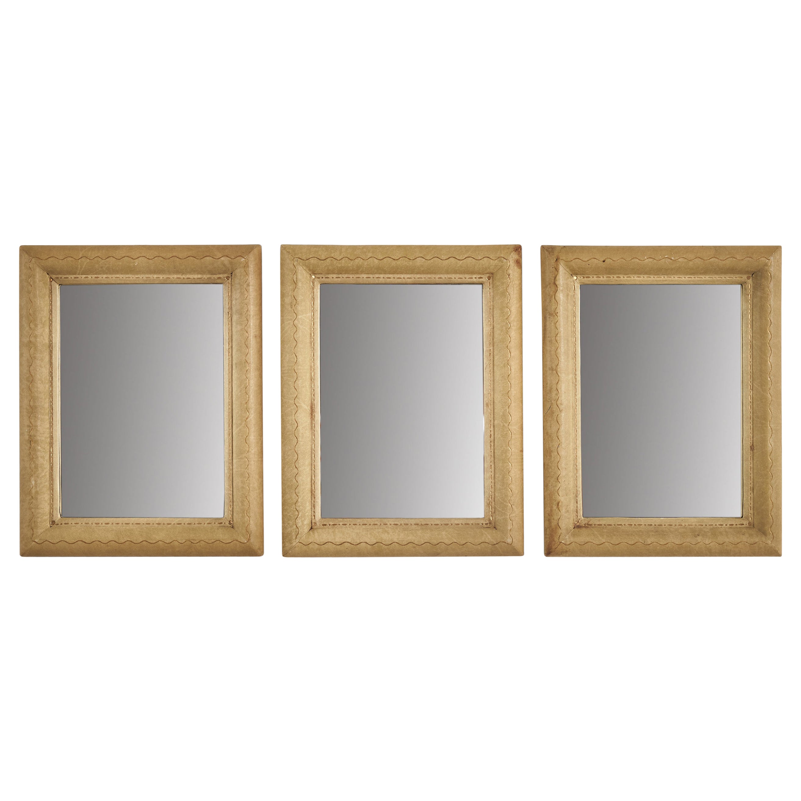 Italian Designer, Small Mirrors, Shagreen, Italy, C. 1930s For Sale