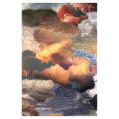 Moooi Petit tapis portrait de bureau en laine à motif marche sur les nuages, devant