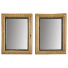 Italian Designer, Small Mirrors, Shagreen, Italy, C. 1930s
