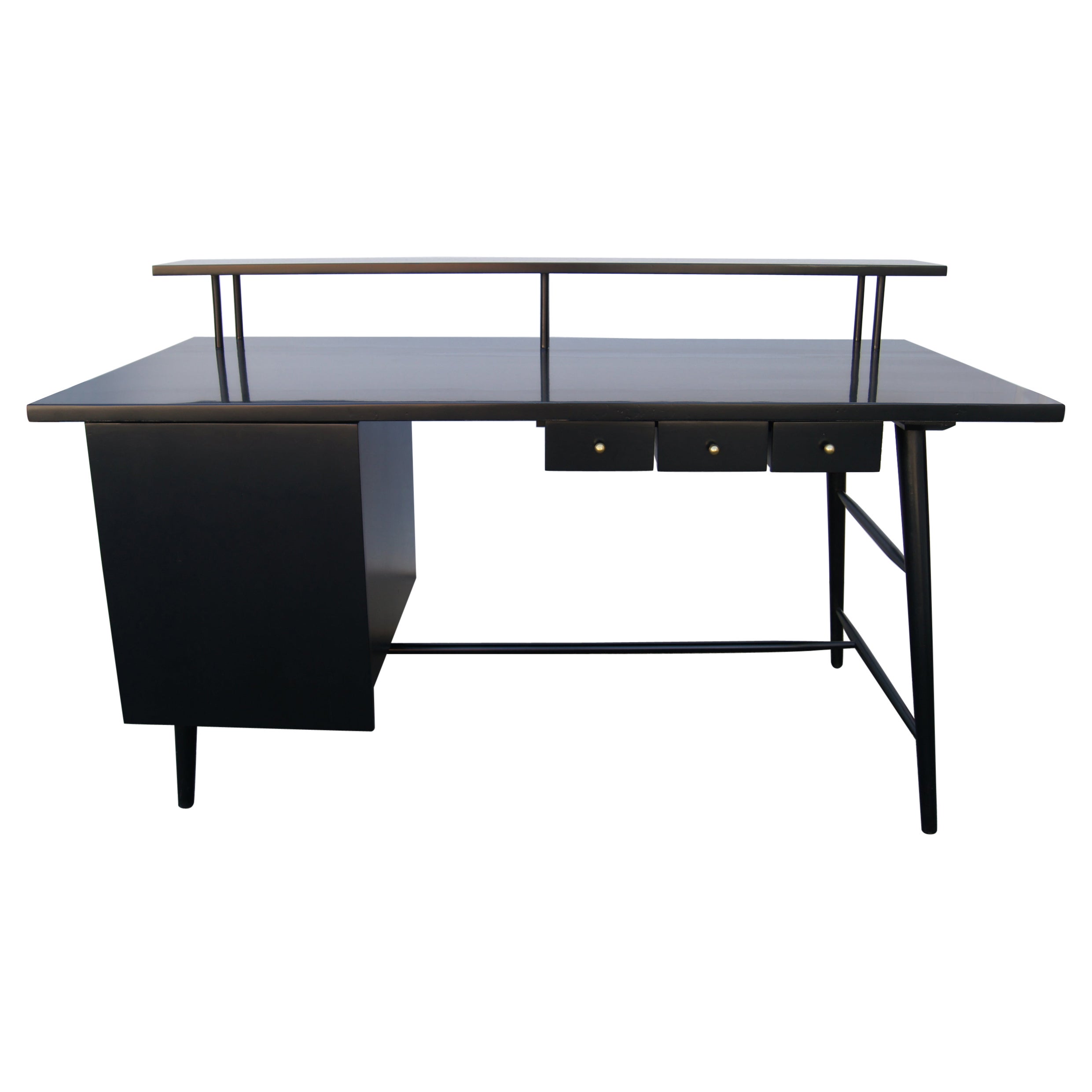 Ebonized Predictor Group Desk by Paul McCobb for O'Hearn Furniture Company For Sale