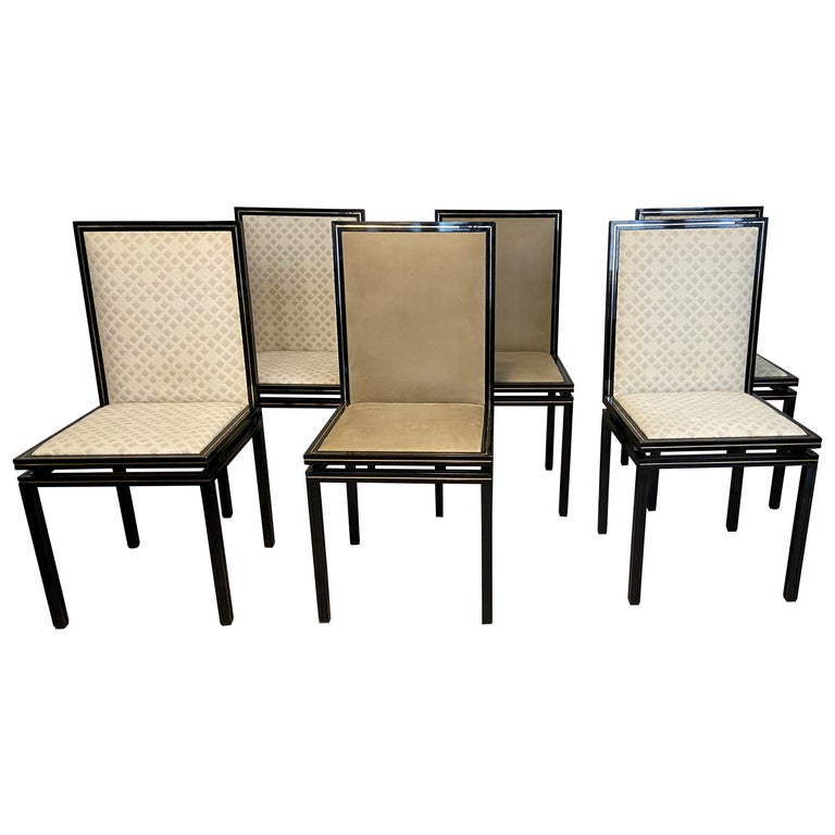 Mid-Century Modern Dining Room Chairs by Pierre Vandel, France 1970s Set of 4+2 For Sale