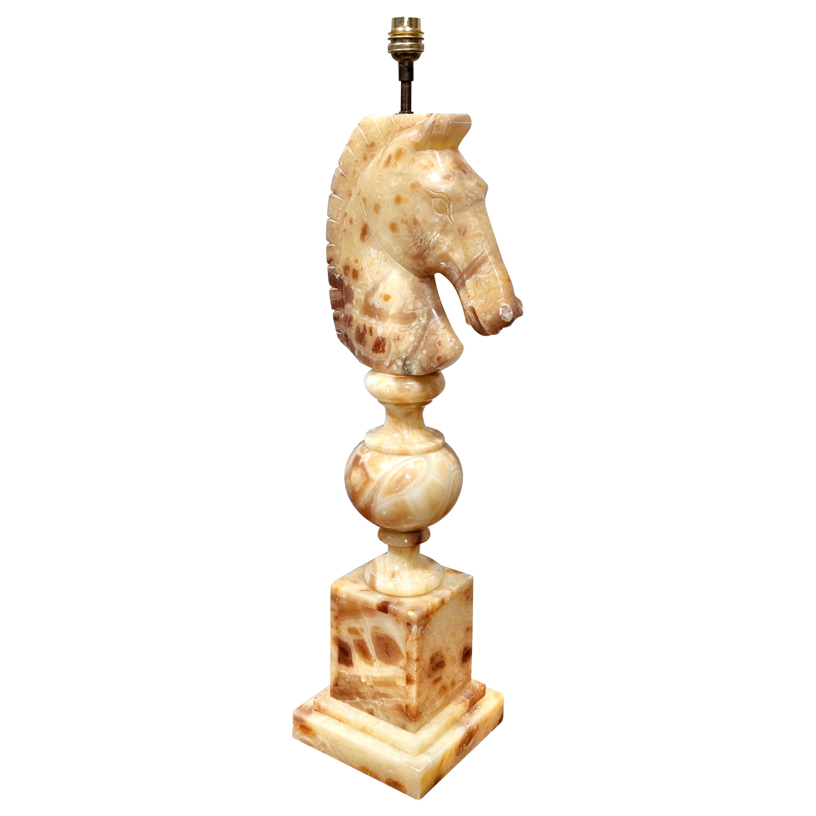 Marble "Horse Head" Lamp Base