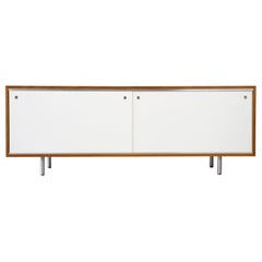 George Nelson Credenza for Herman Miller in Walnut and White Lacquer 1960s