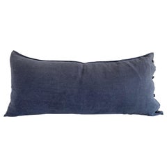 Coussin lombaire en lin français lavé à la pierre Noir