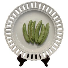 Vintage French Trompe L'oeil Pea Pod Plate