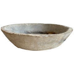 Large Size Vintage Wood Decorative Bowl
