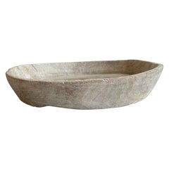 Large Vintage Wood Decorative Bowl
