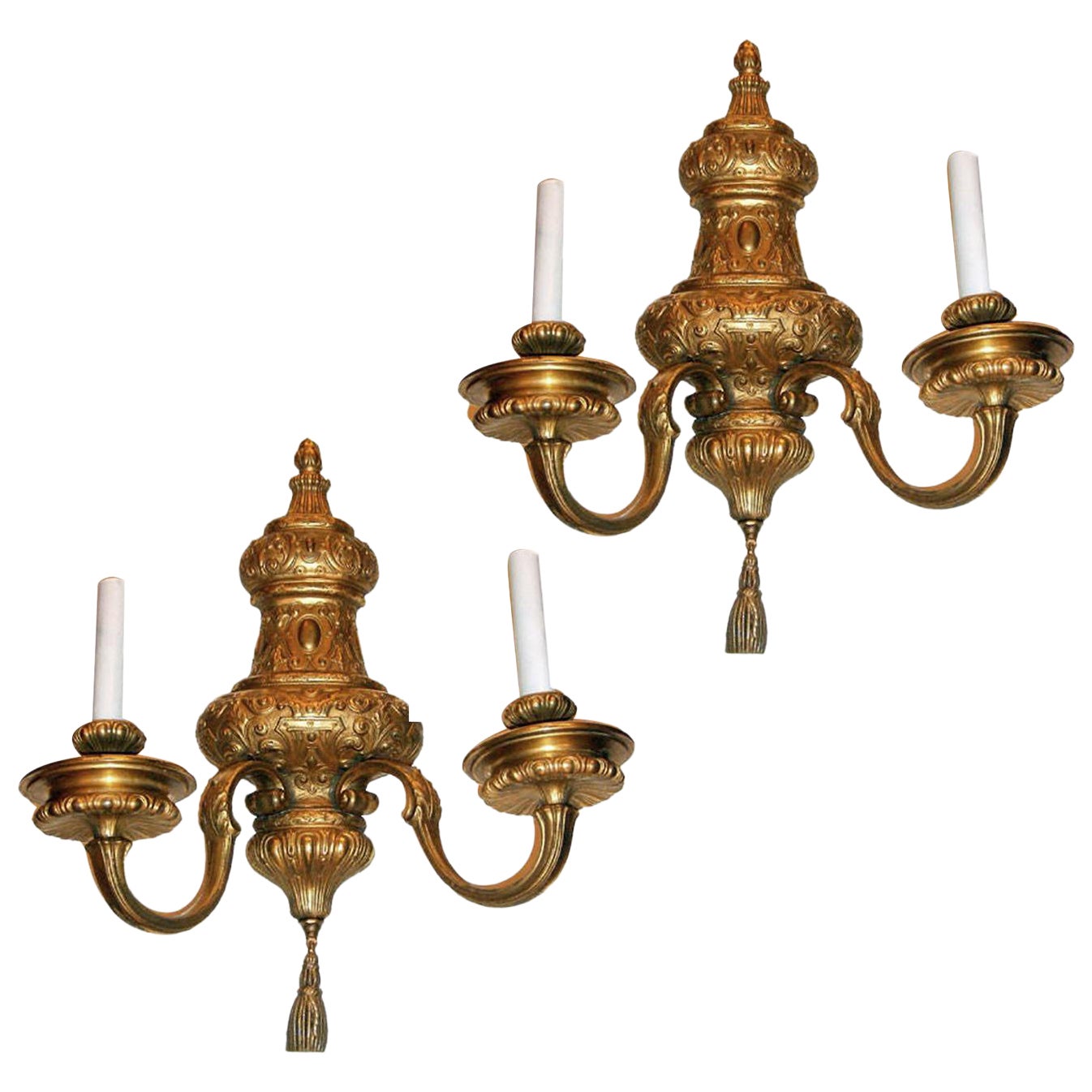 Pair of Large Caldwell Sconces For Sale