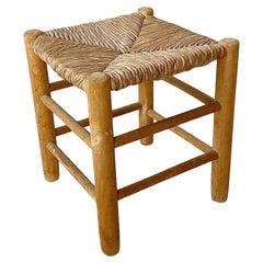 Used Charlotte Perriand Midcentury "Bauche" Rush Stool, Ash, 1960s, France